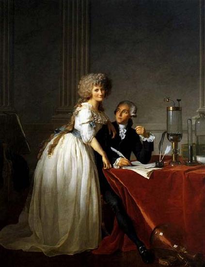 Jacques-Louis  David Portrait of Antoine-Laurent and Marie-Anne Lavoisier oil painting image